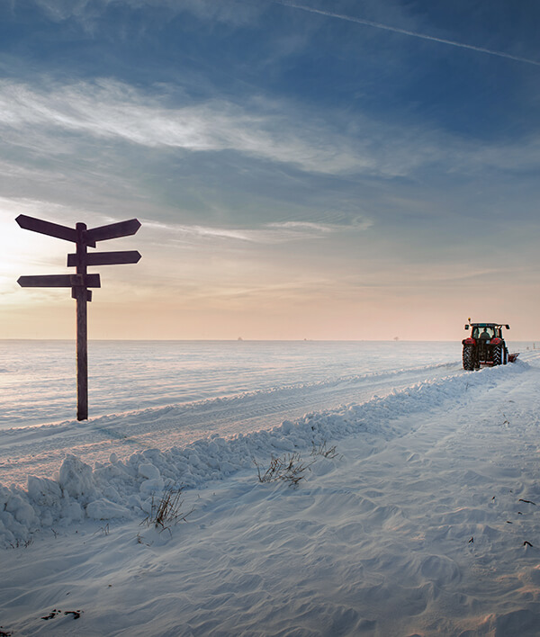 Bagger im Schnee Bagger im Schnee